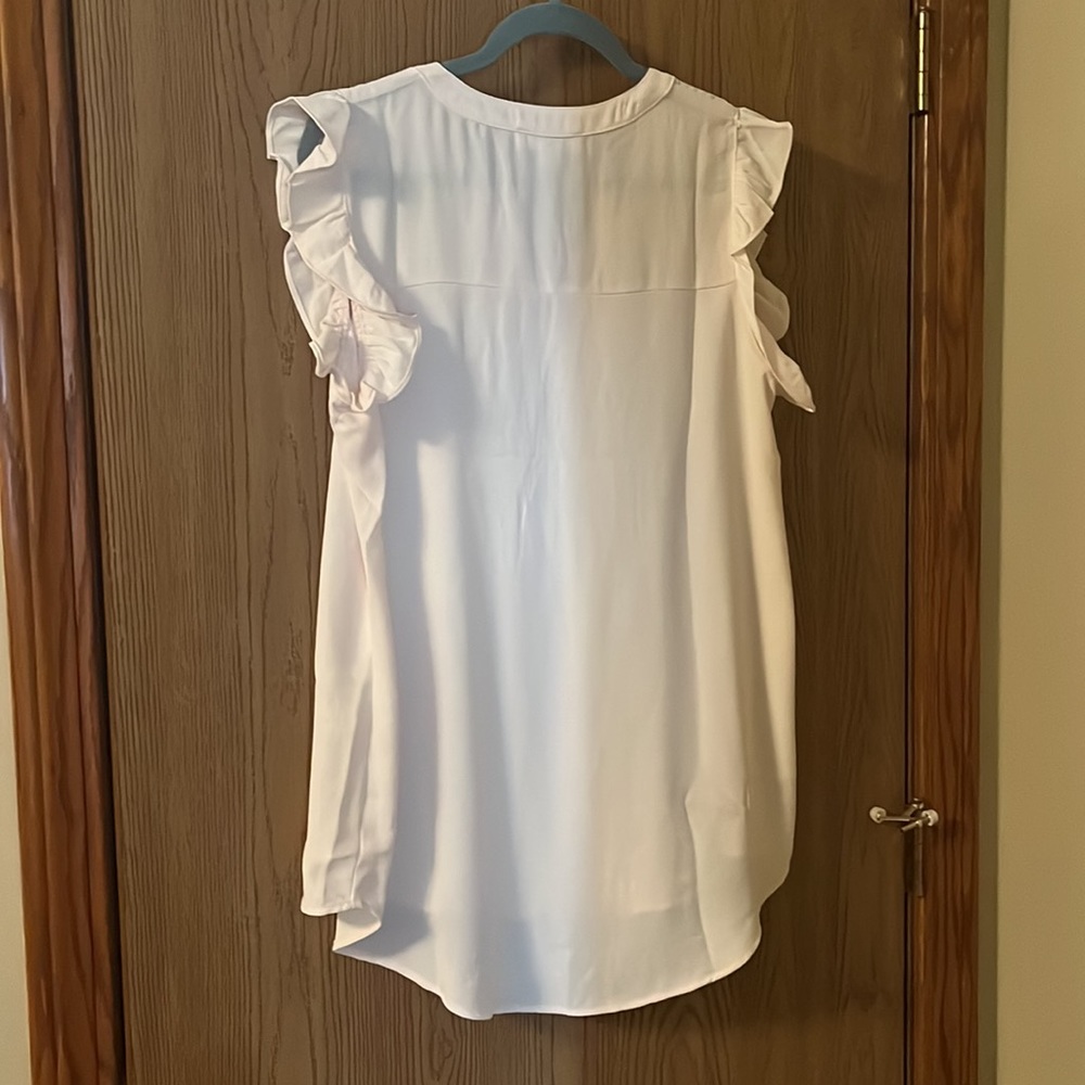 Cream Ruffle Sleeved Blouse - Large - Picture 2 of 3